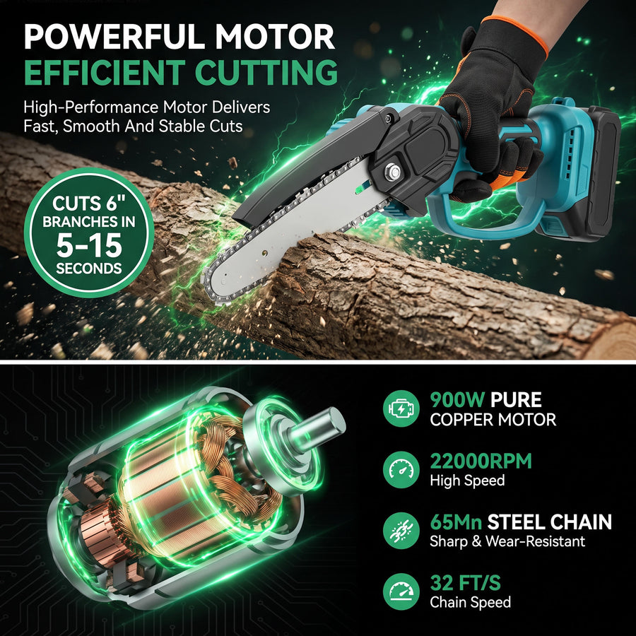 Powerful Motor, Efficient Cutting